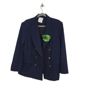 Sandro Double‎ Breasted Blazer in Navy Blue - Size 42